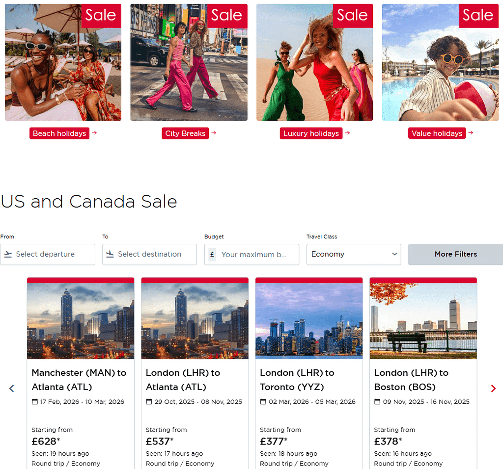 Virgin Atlantic May Sale