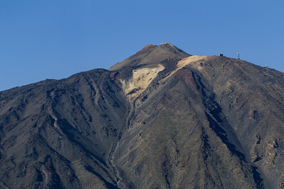 Puerto de la Cruz coastline and black volcanic beach, North Tenerife