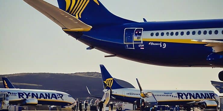 Screenshot showing Ryanair 24-hour sale with European flights from £9.99