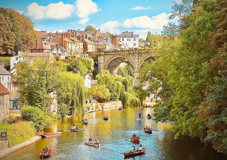 Scenic coastal view of a quiet UK seaside town