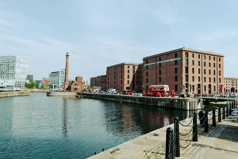 Royal Albert Dock in Liverpool on a sunny day